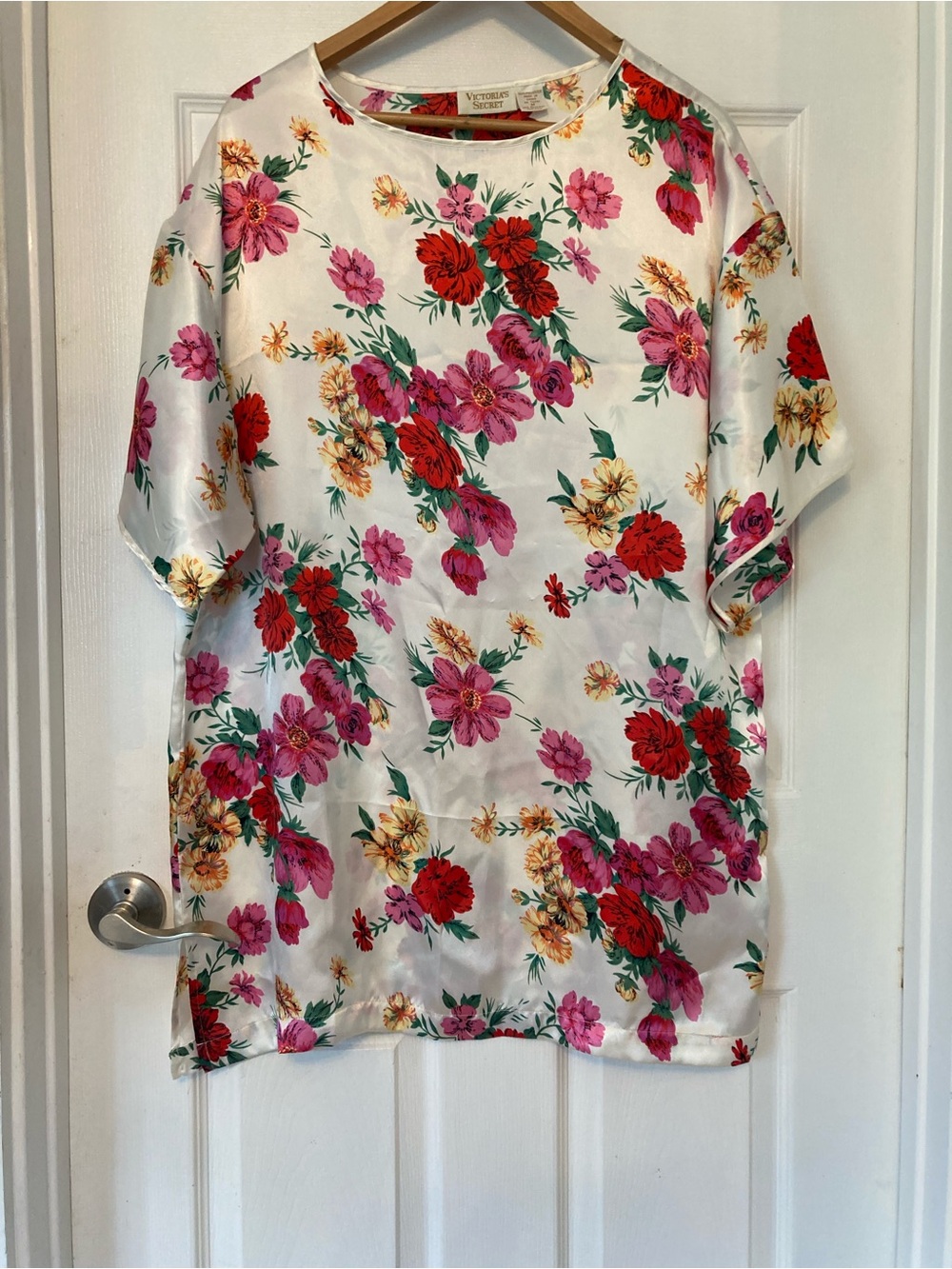 Victoria's Secret Gold Label satin Nightgown Floral Dress Lounge Wear